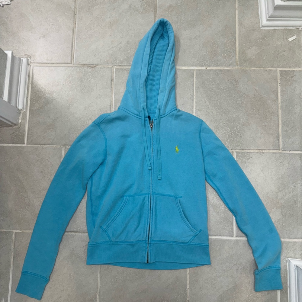 Ralph Lauren Aqua Full-Zip Hoodie